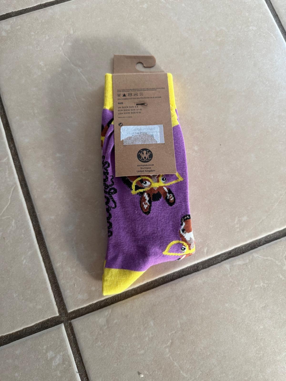 Soctopus Socks donkey New Size 4-8 gift novelty cute rare unwanted birthday Chr