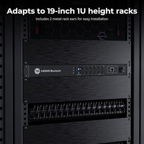 16×1 HDMI Switch 16 in 1 Out 4K HDMI Switcher HDMI Switch 16 ports 4K@60Hz