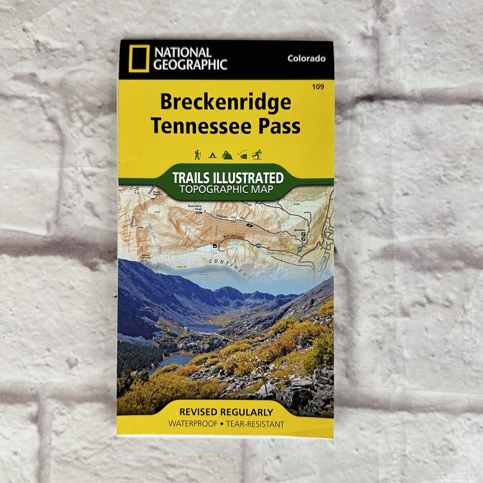 National Geographic Trails Topographic Breckenridge Tennessee Pass CO Hiking
