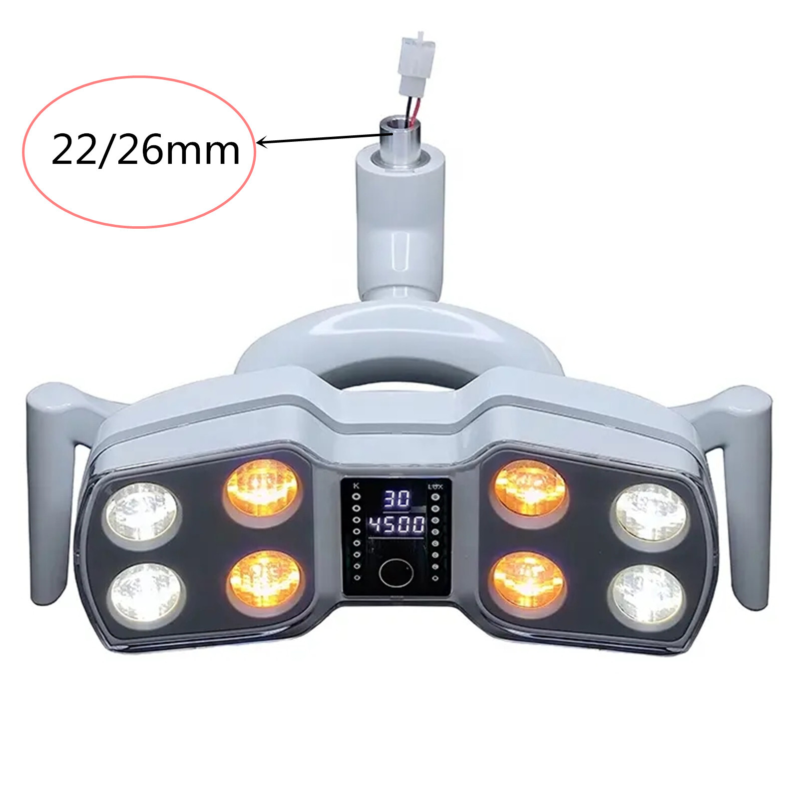 15W Dental Surgery LED Operation Light Dual Color Shadowless Oral Lamp 22mm/26mm