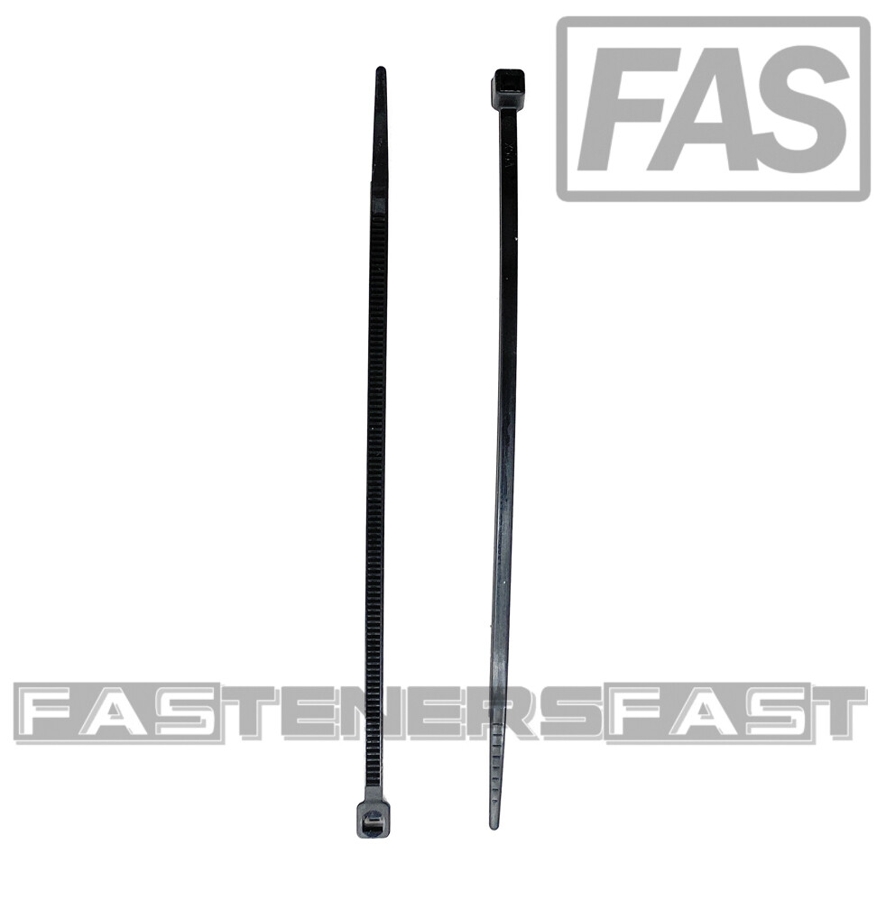 (1000) 4" Cable Ties (.095 Width) High UV Resistant Zip Ties  18# Tensile Black