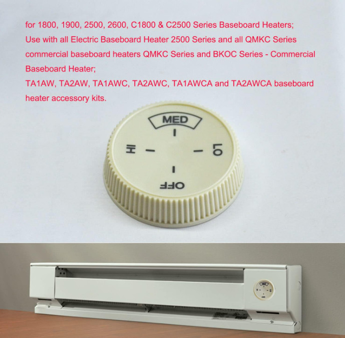5PCS Baseboard Heater Thermostat Temperature Control Dial Knob Replacement, Base