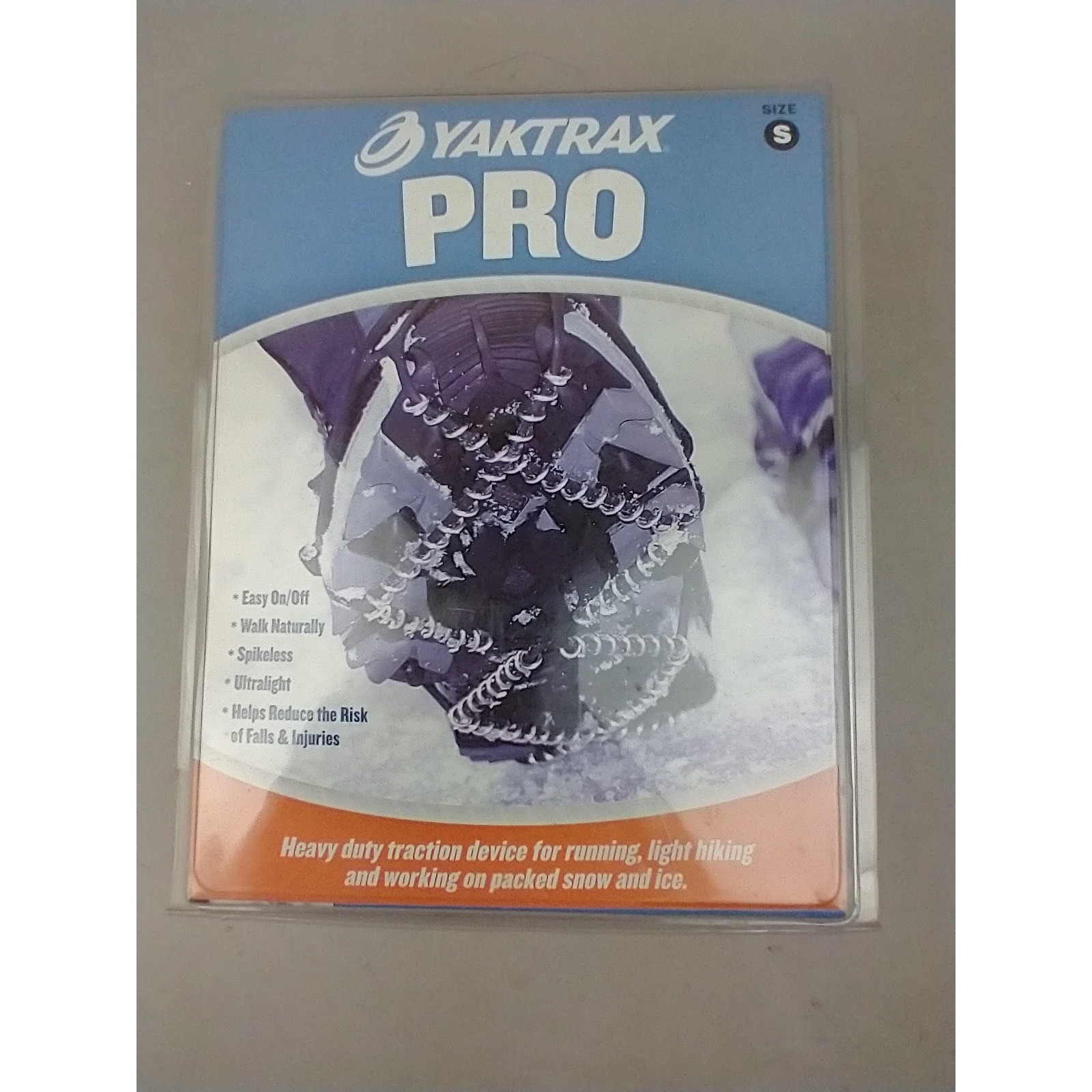 Yaktrax Pro Traction Cleats for Snow and Ice Black Size Small 10826