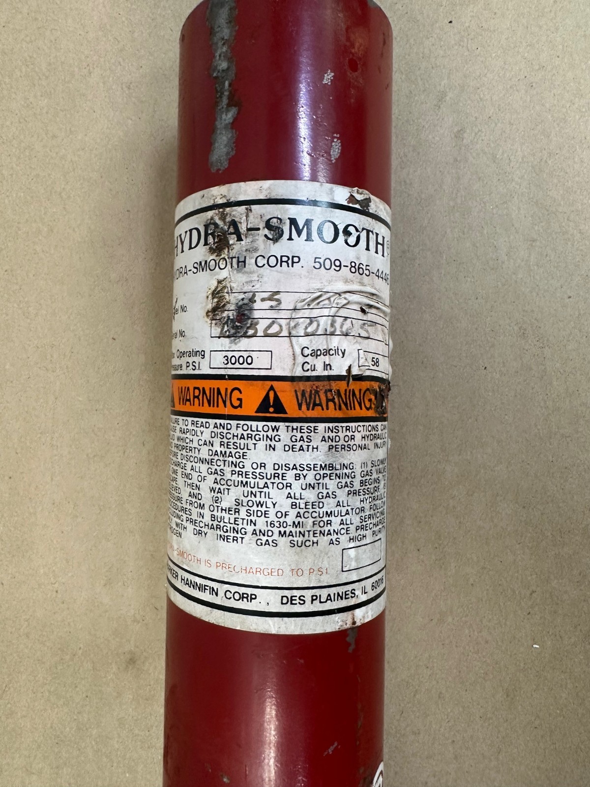 Hydra Smooth HS-100TP Hydraulic Accumulator