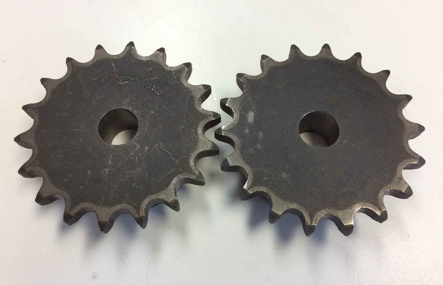 Lot of 2 Martin 50B18 Chain Sprockets Steel 18 Teeth Bore 0.750" ID Pitch 0.625"