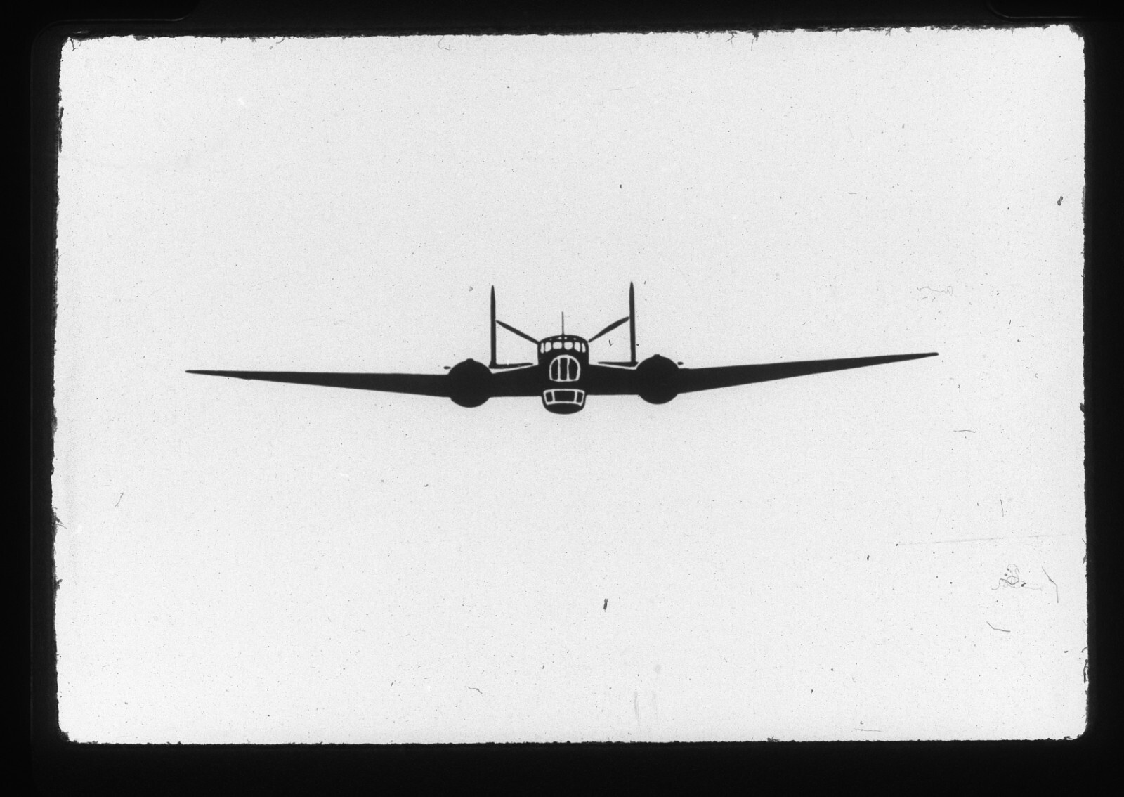 WW2 Fiat BR20 Cicogna Italian Bomber Aircraft Glass Trans 35mm Slide 2