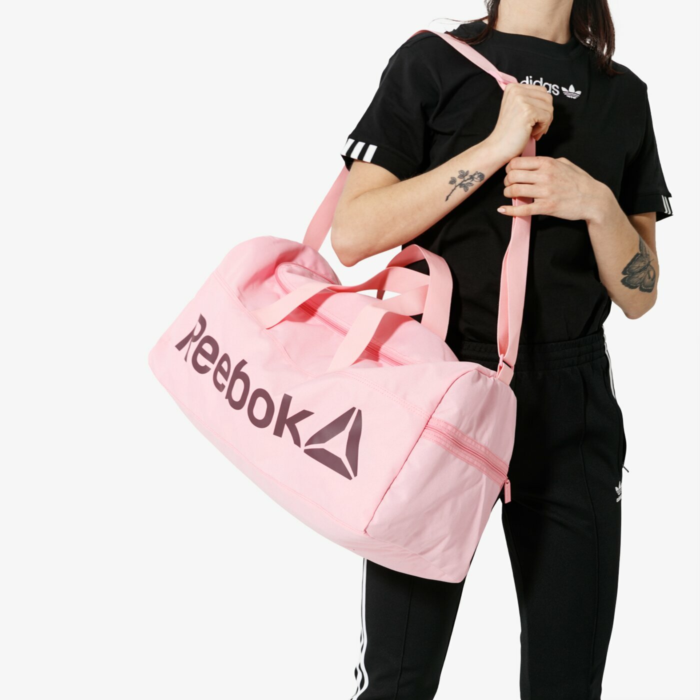 Reebok X3910 Pink Active Core Grip Medium Gym Duffel Bag