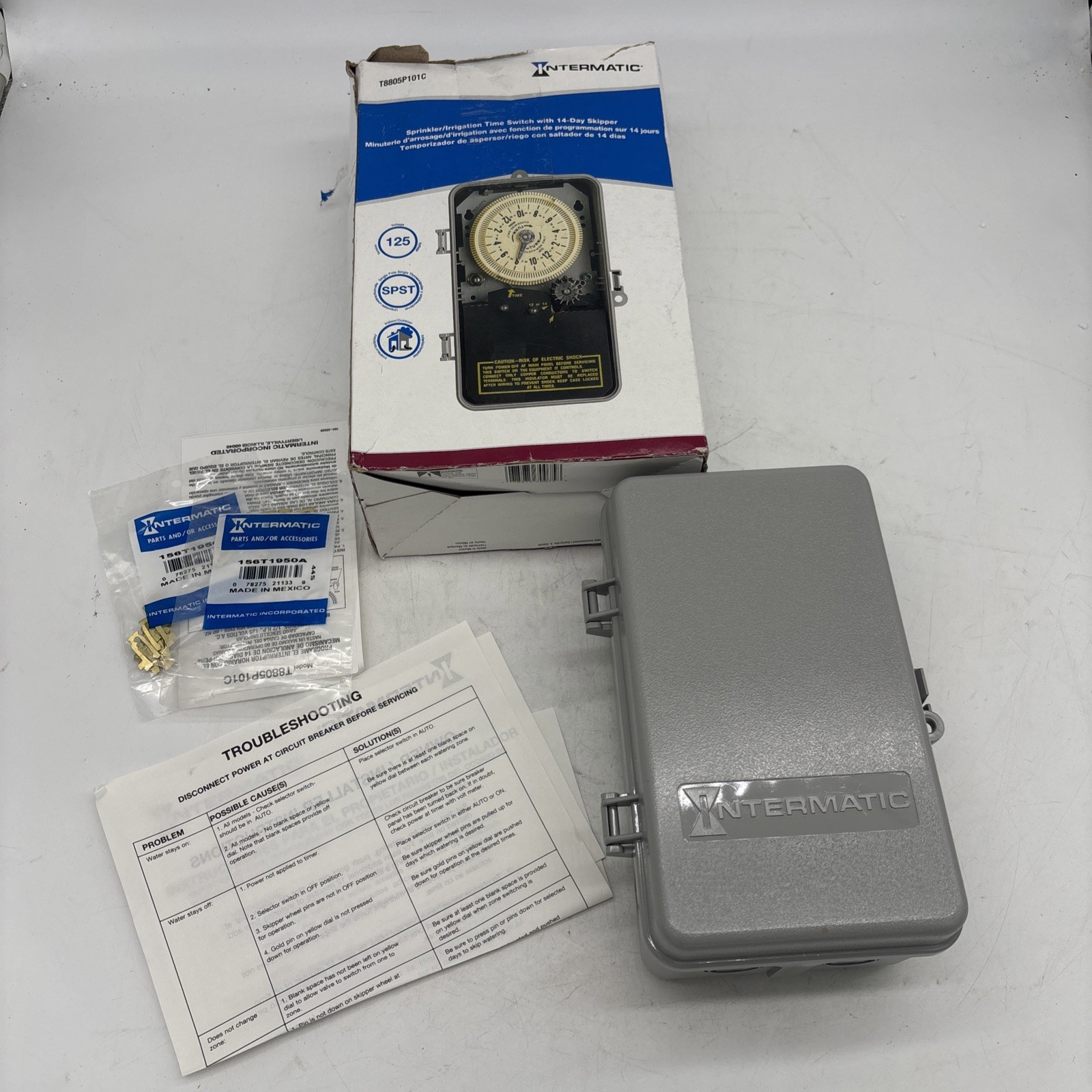 Intermatic 1/2 HP Indoor/Outdoor Irrigation/Sprinkler Timer T8805P101C
