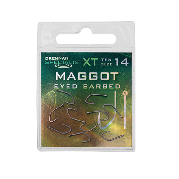 Drennan Specialist XT Maggot Strong High Carbon Steel Specialist Fishing Hooks