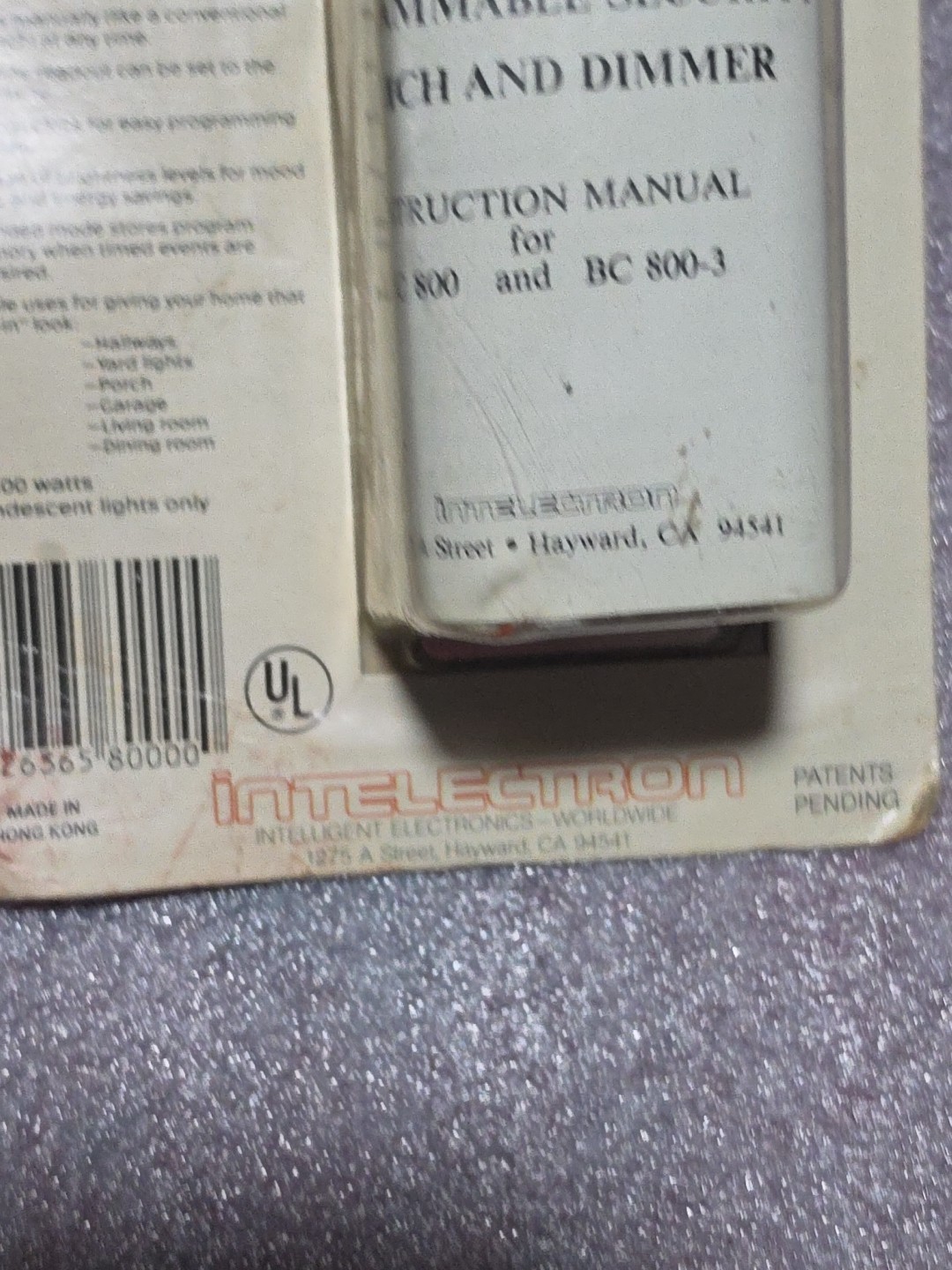 Centurion Control BC800/BC800-3 Programmable Dimmer Security Timer