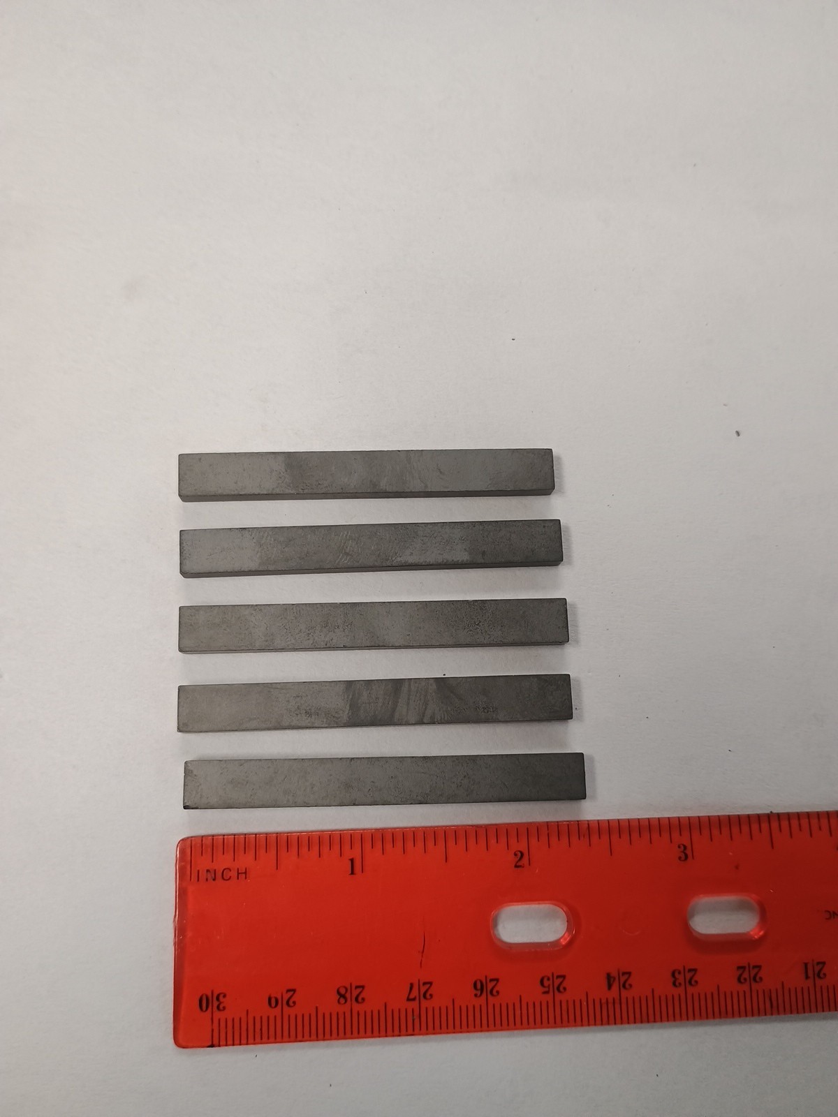 Lot of 5 Solid Carbide Rectangular Tool Blanks 0.281" x 0.141" x 2.395"