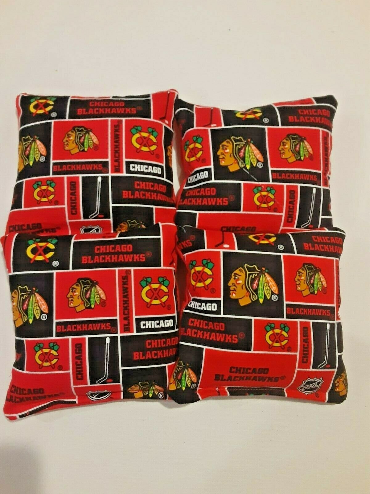 4 Cornhole Bag Set Corn Hole Chicago Blackhawks  RD