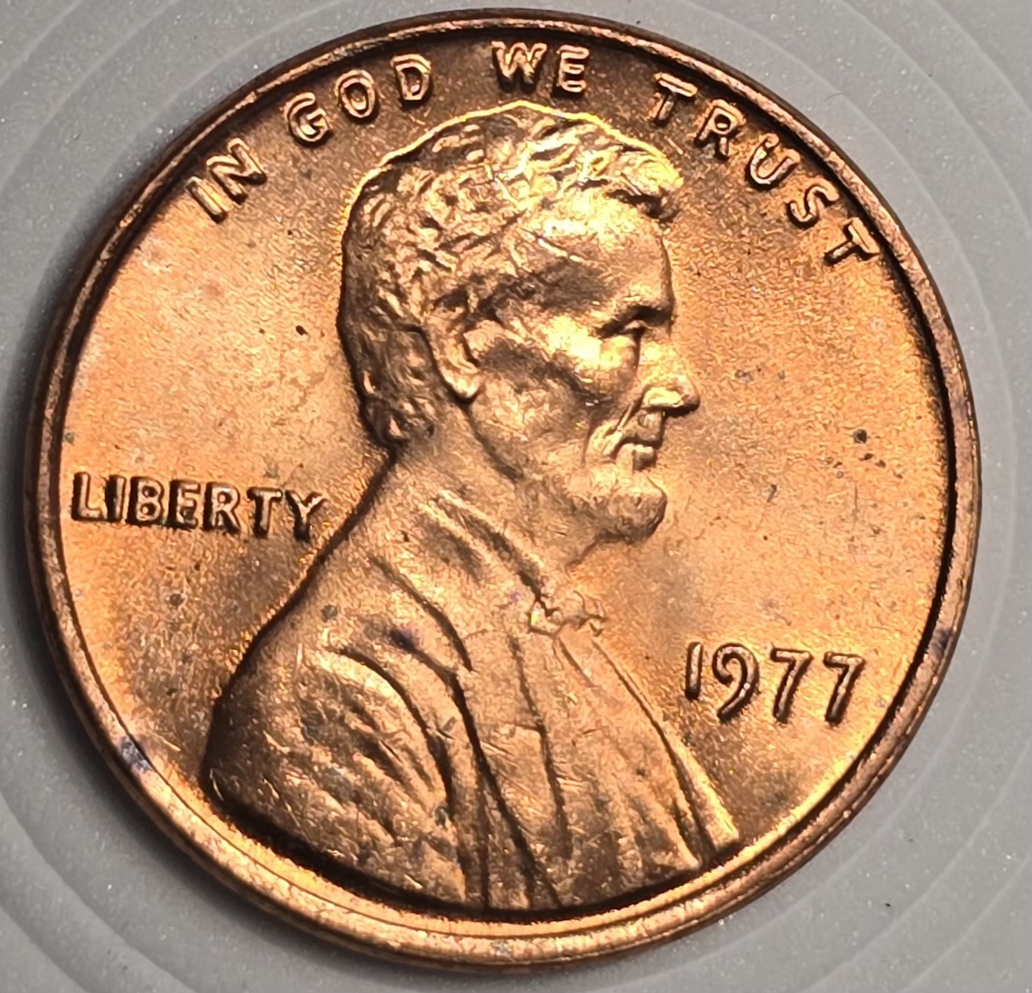 1977 Lincoln Cent 3.1g Copper Red💥Partial Double Rim Obverse & DDR Mint Errors