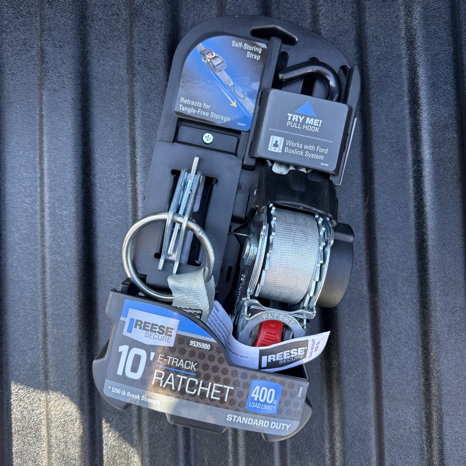 Reese Secure 10in E Track Ratchet 400lbs Standard Duty 1200 Lbs Break