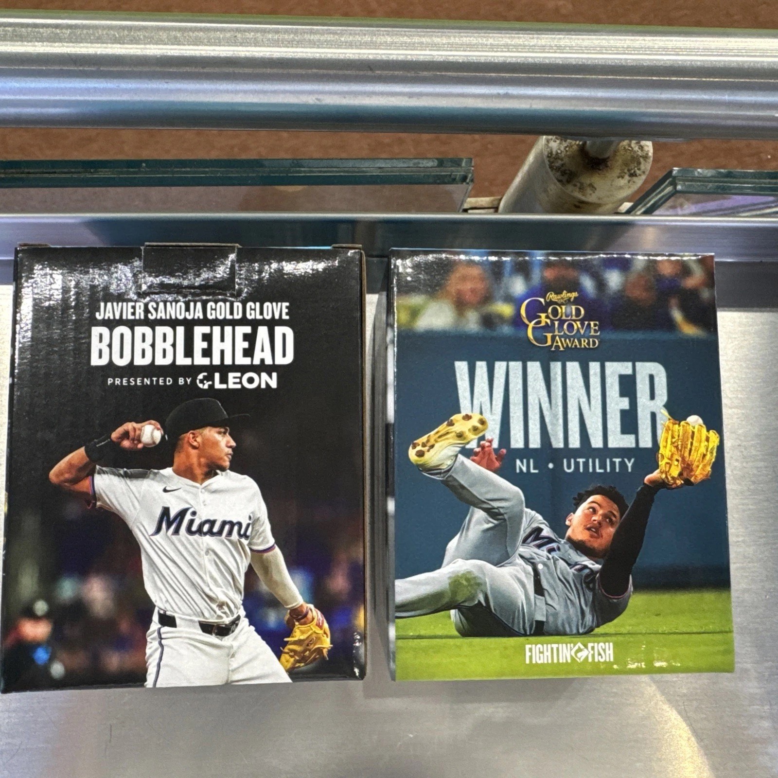 Javier Sanoja Gold Glove Mini Bobblehead Miami Marlins SGA 7/26/26. NIB.