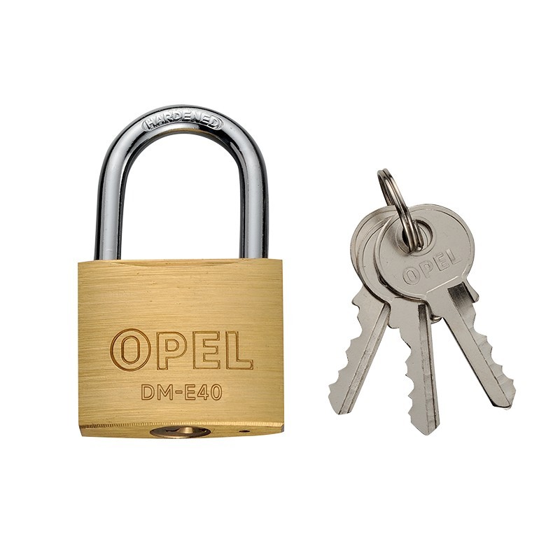 OPEL DM-E70 70mm Solid Brass Padlock Heavy Duty Hardened Steel Security Lock