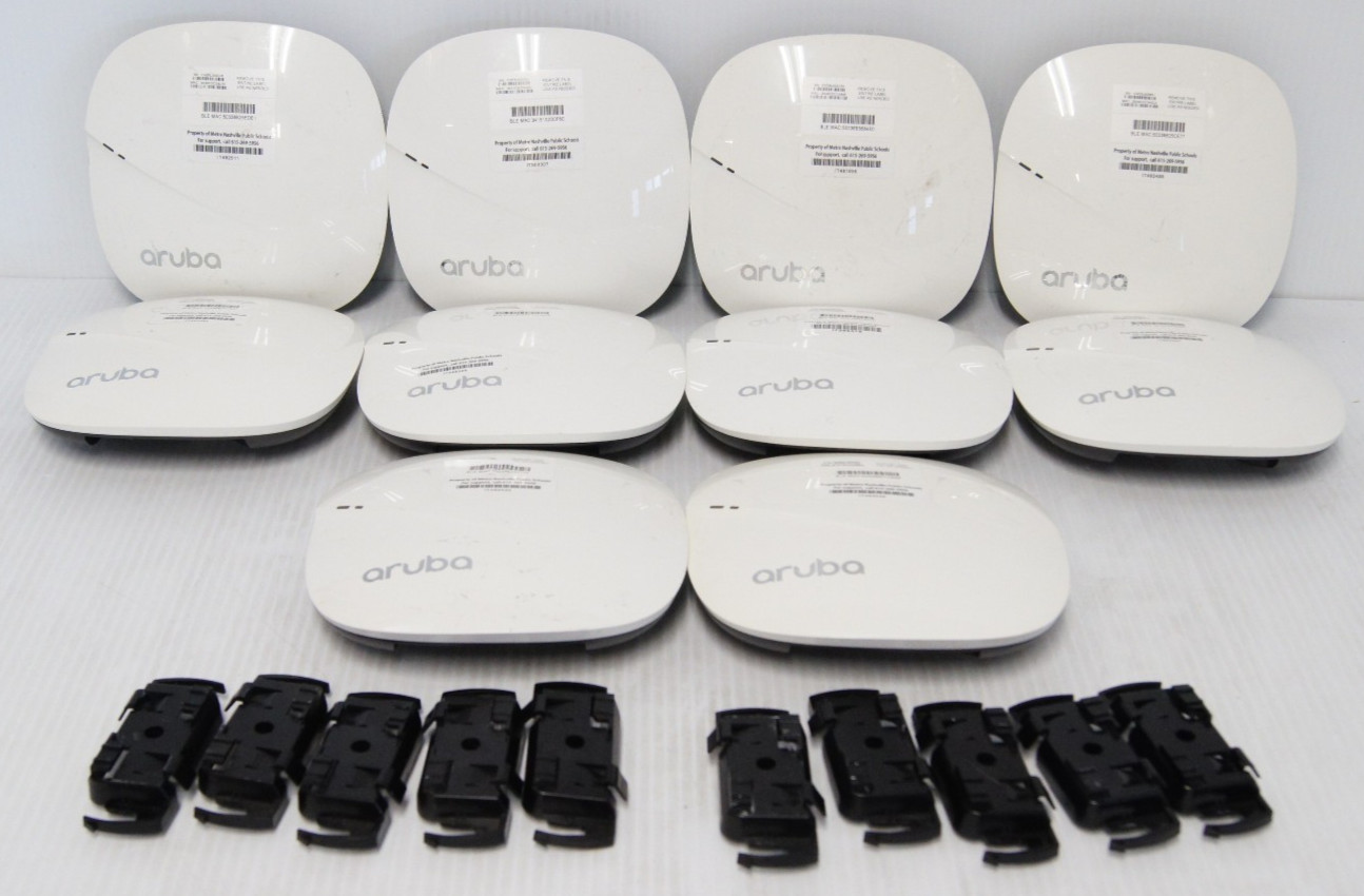 Lot of 10 Aruba AP-305 APIN0305 Wireless Access Points 802.11ac PoE w/ Mounts