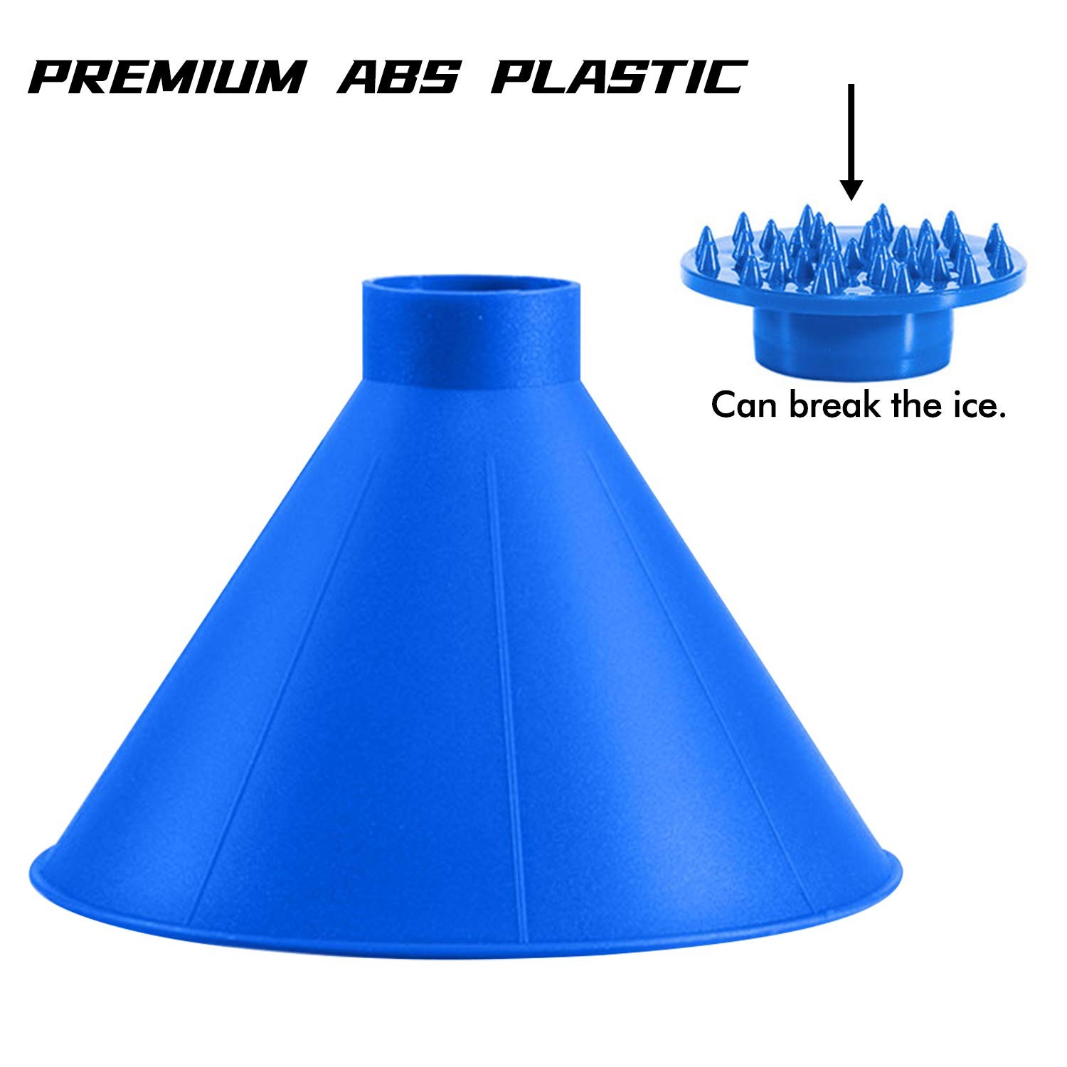 Magical Ice Scrapers for Car Windshield - 2 Pack Cone Magic blue