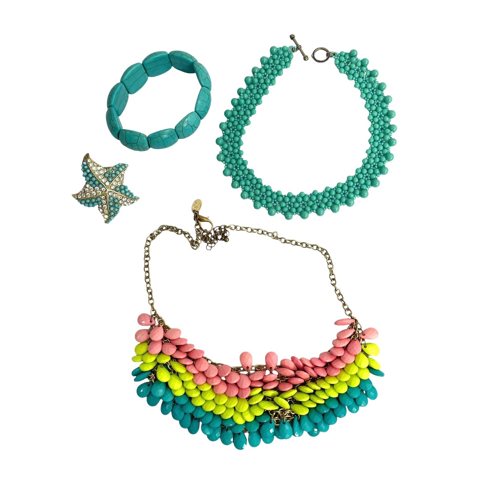 Western boho turquoise jewelry bundle necklace bracelet ring choker cowgirl