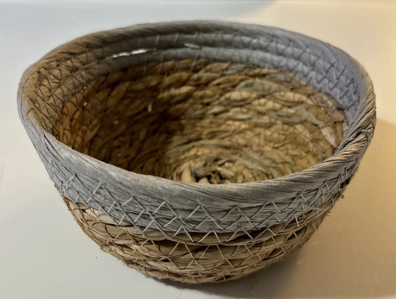 Woven Basket Small Wicker Dish Round 5.5” X 2.5”