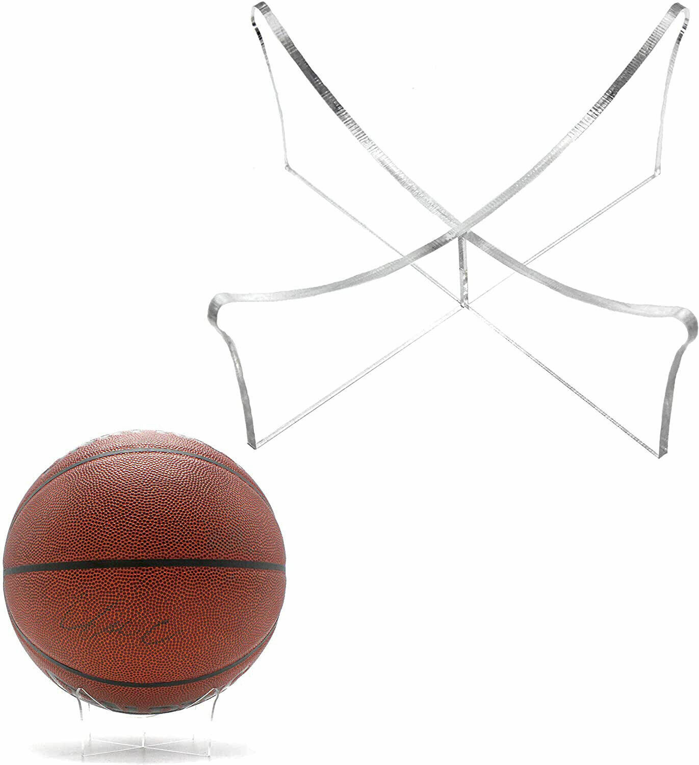 Pack of 5, Acrylic Display Ball Stand for Basketball Football Soccer Bowling