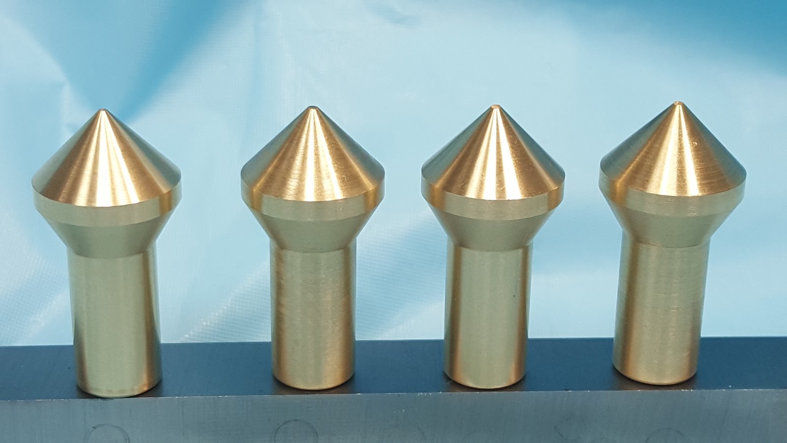 Gunsmith Tools - 4 Brass Muzzle Laps - Rifle Or Pistol Crowning - Lapping Crown