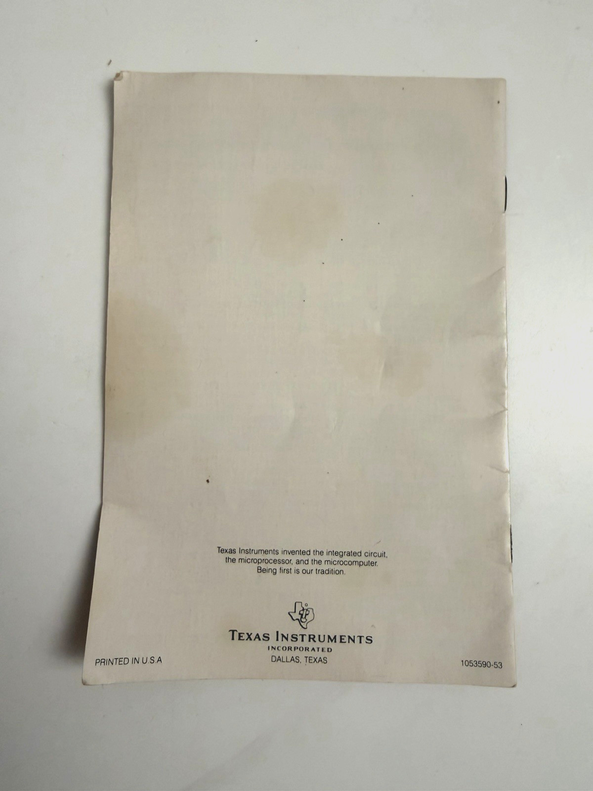 VINTAGE - TI-99 TI Invaders - Texas Instruments Home Computer - Manual Only