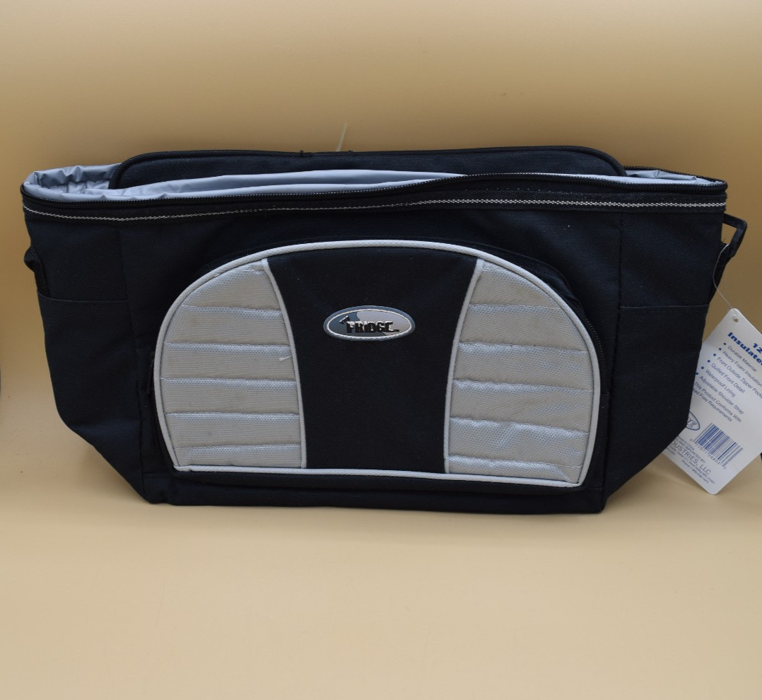 The Fridge 12-can Insulated Cooler W/ Outside Zipper Pocket & Adjustable Strap