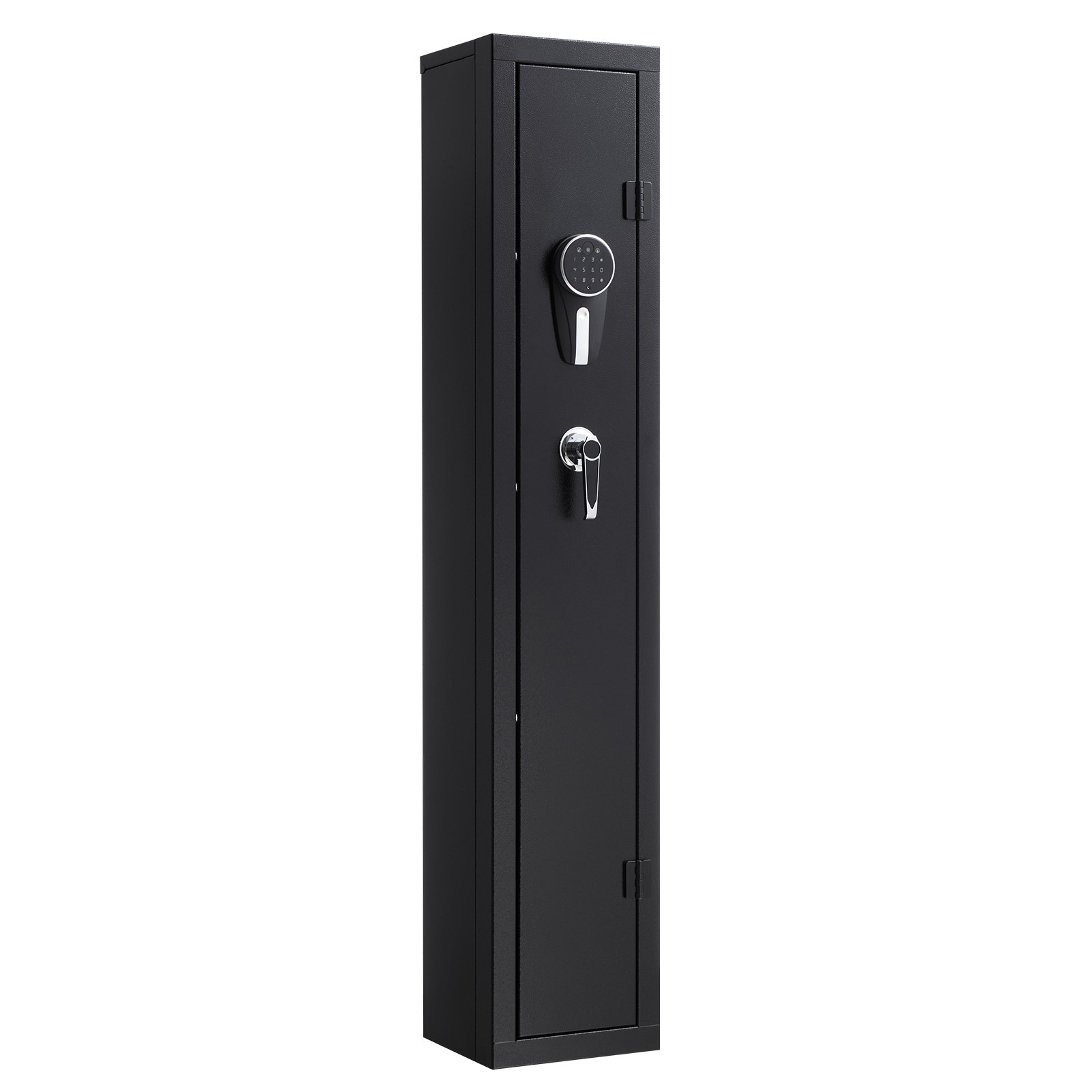 Uimoso Gun Safe with Digital Keypad & Key Adjustable Racks LED Lighting Black