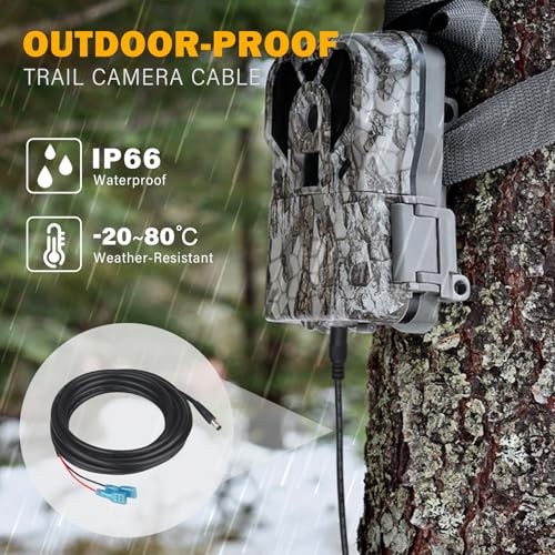 External Power Supply Cord for Game Trail Cameras