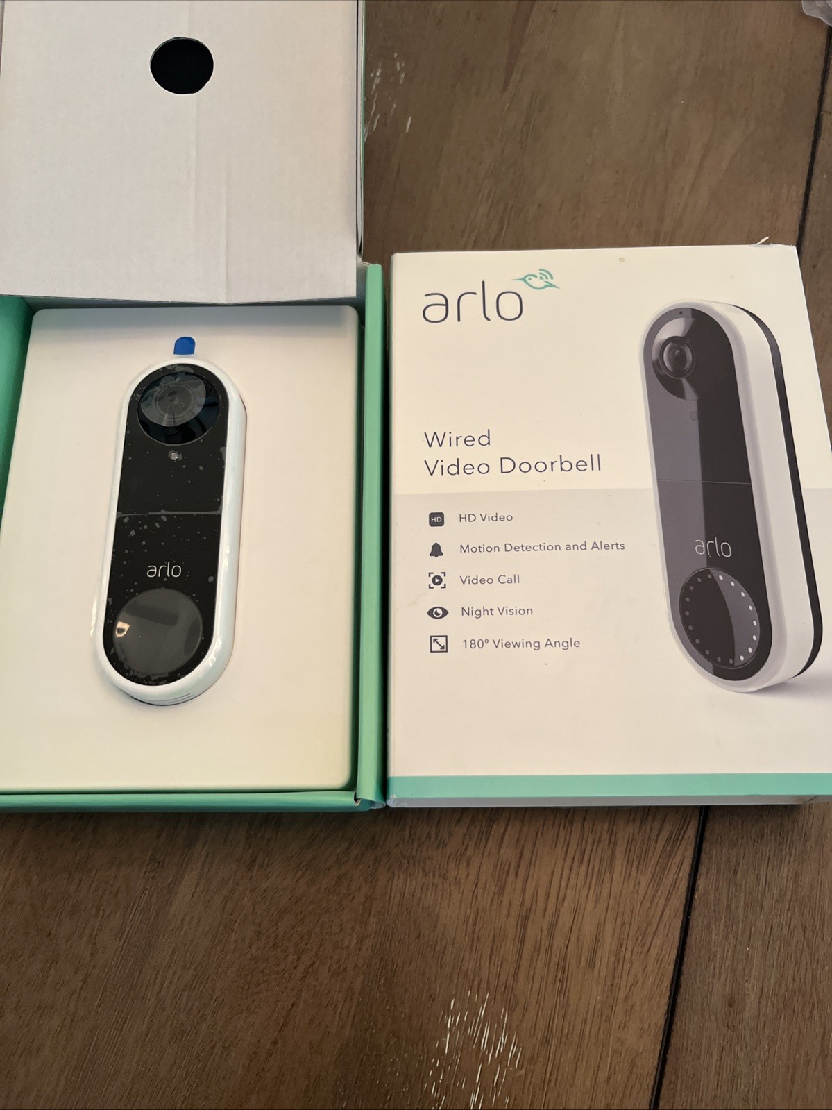 Arlo Wired Video Doorbell HD Video 180° View Night Vision AVD1001W-100NAS New