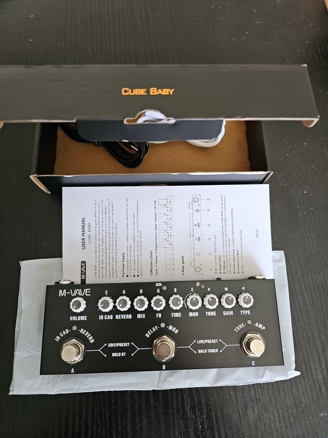 CUBE BABY M-VAVE Digital Combined Effects Processor Reverb for Electric Guitar