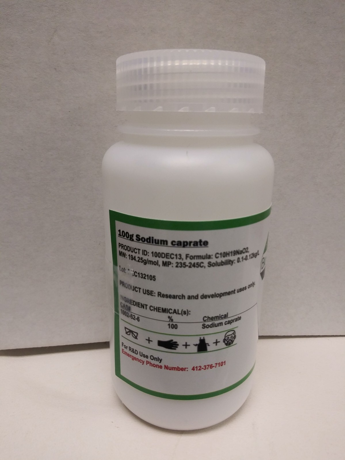 Sodium caprate, CAS 1002-62-6