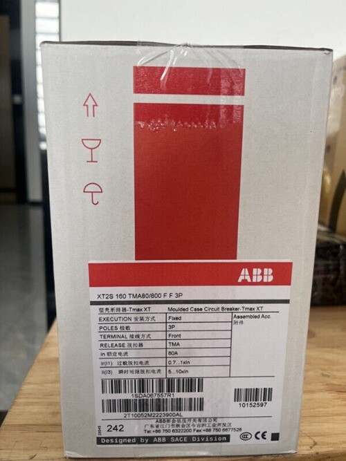 1pcs ABB XT2S160 TMA80-800 FF 3P 10152597 Circuit breaker