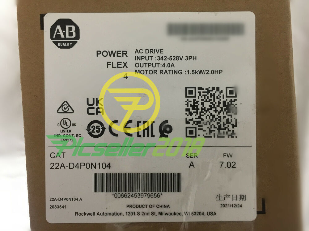 Allen-Bradley 22A-D4P0N104 POWERFLEX AB 22A D4P0N104