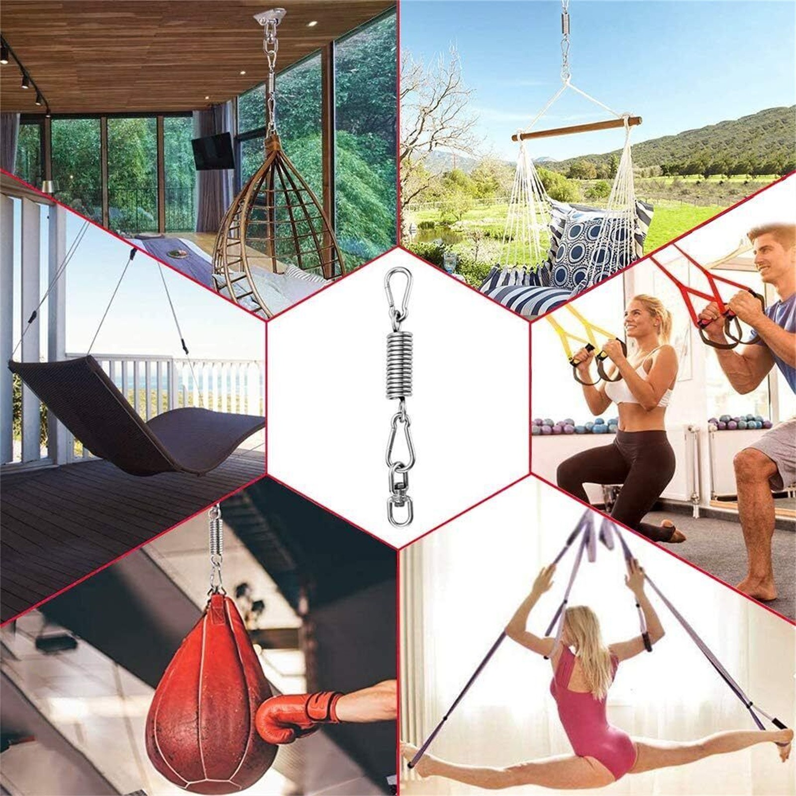 Alloy Spring Hanging Hook Heavy Duty Swing Spring For Hanging Chairs Spring