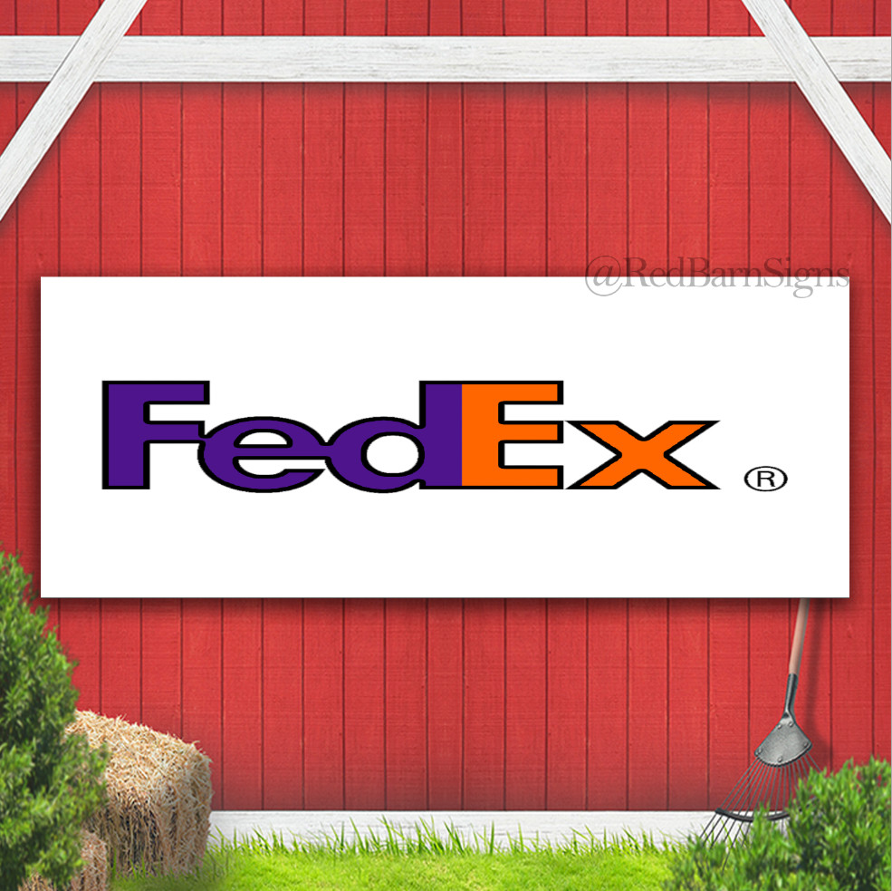 FedEx Shipping Indoor Outdoor Banner Sign with grommets