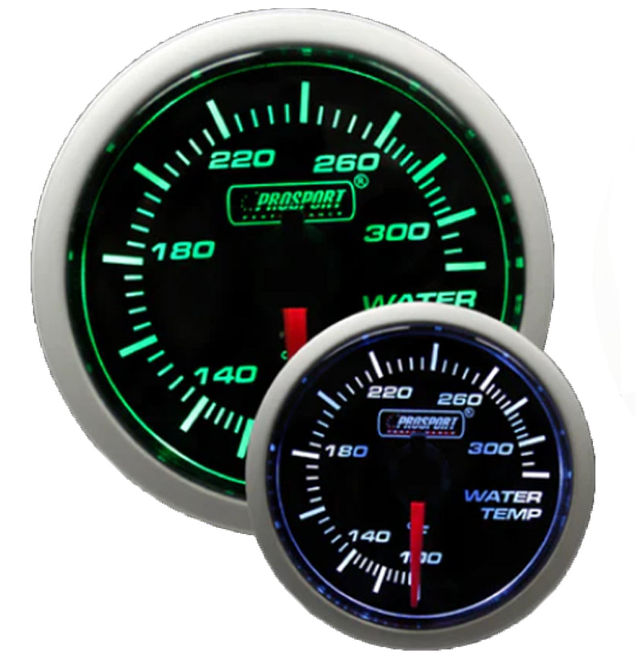 Water Temperature Gauge Electrical Green & White 52mm(2 1/16") Inc. Temp Sender