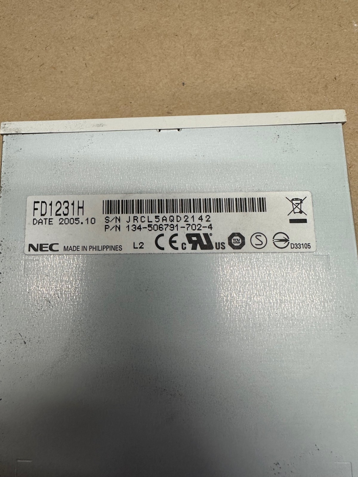 NEC 134-506791-702-4 Floppy Disk Drive