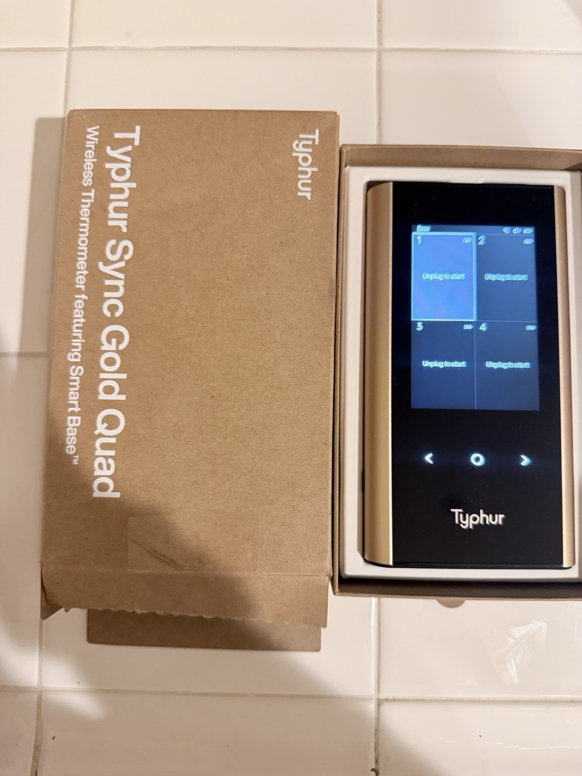 Typhur Sync Gold Quad Wireless WiFi Meat Thermometer, 4 Slim Probes, 6 Sensors