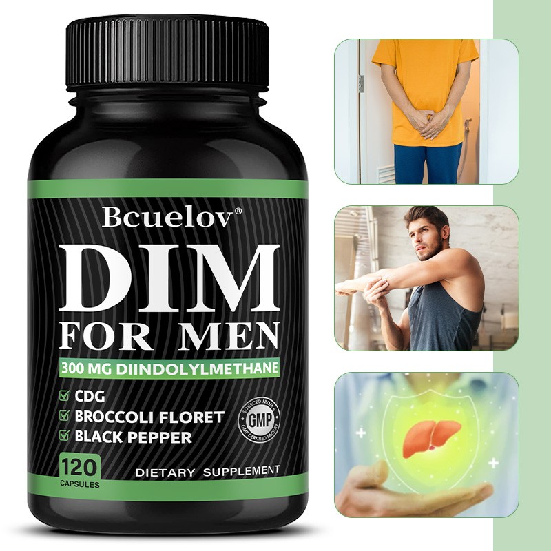 DIM Supplement for Men’s Hormone Balance Fitness Booster Diindolylmethane 30-120