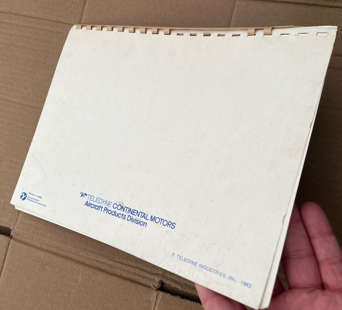 Continental Engine Gasket Set 1983 Reference Part Number Guide X30572 Original
