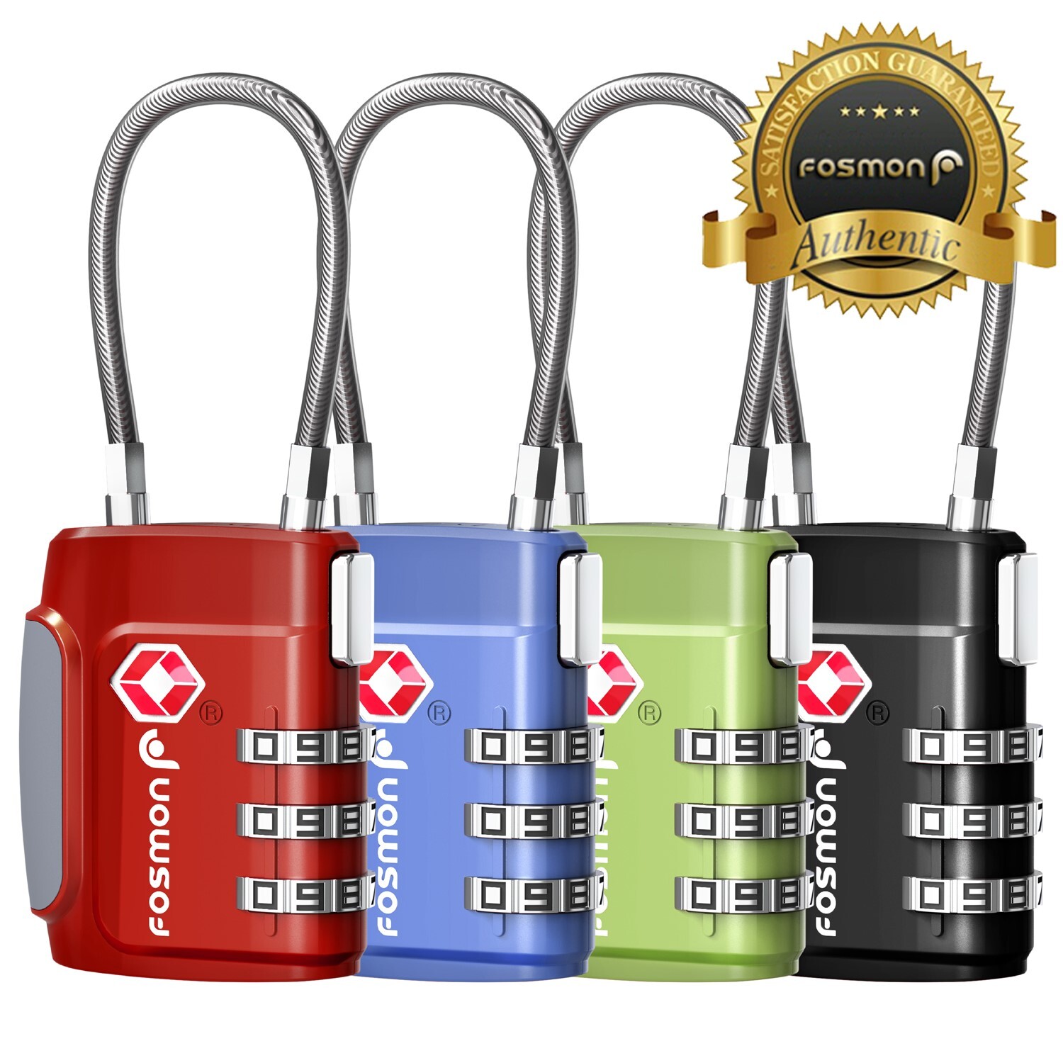 4 Pack TSA Approved 3 Digit Combination Travel Suitcase Luggage Bag Lock Padlock