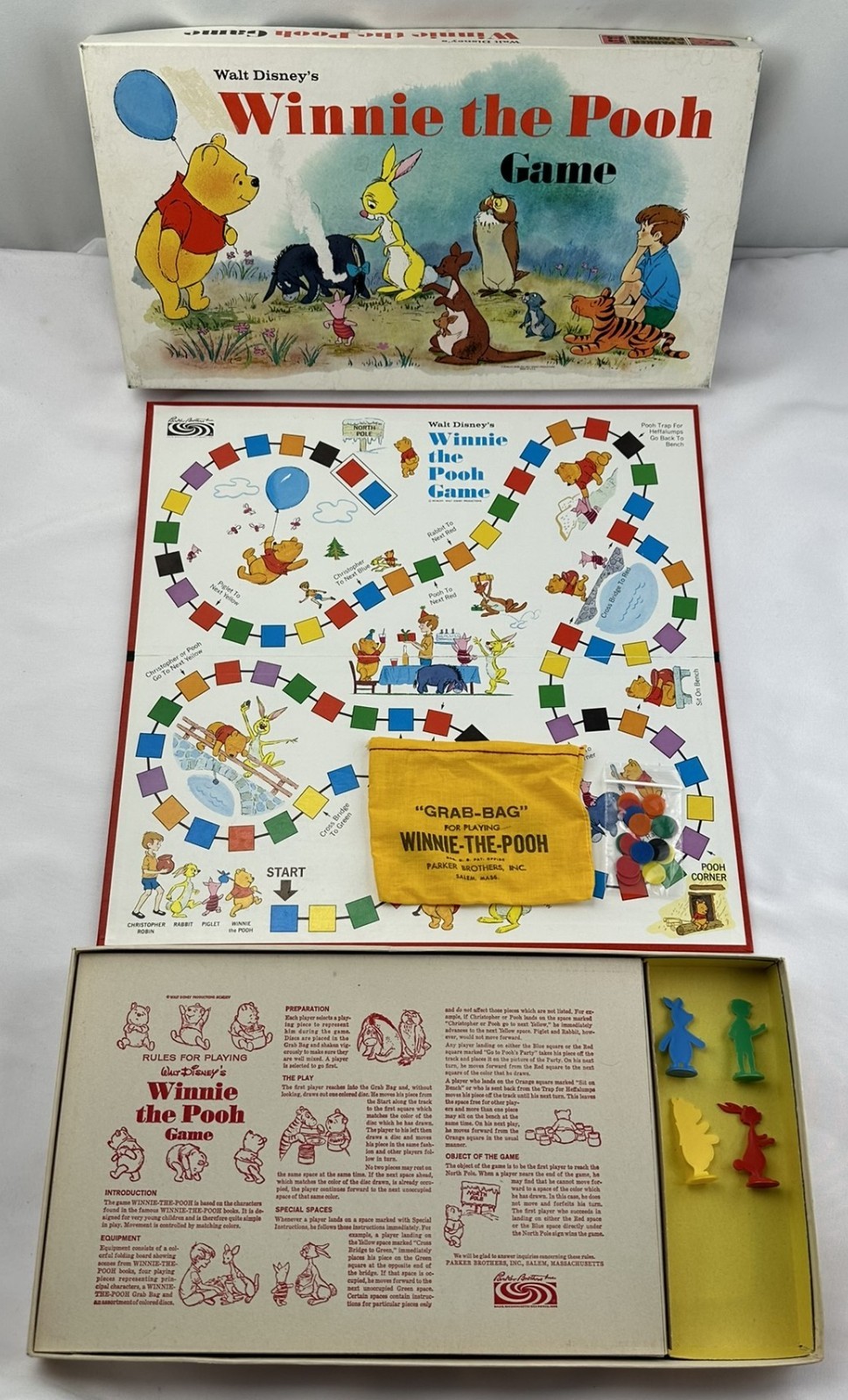 1964 Winnie the Pooh Game by Parker Brothers Complete in Great Cond FREE SHIP