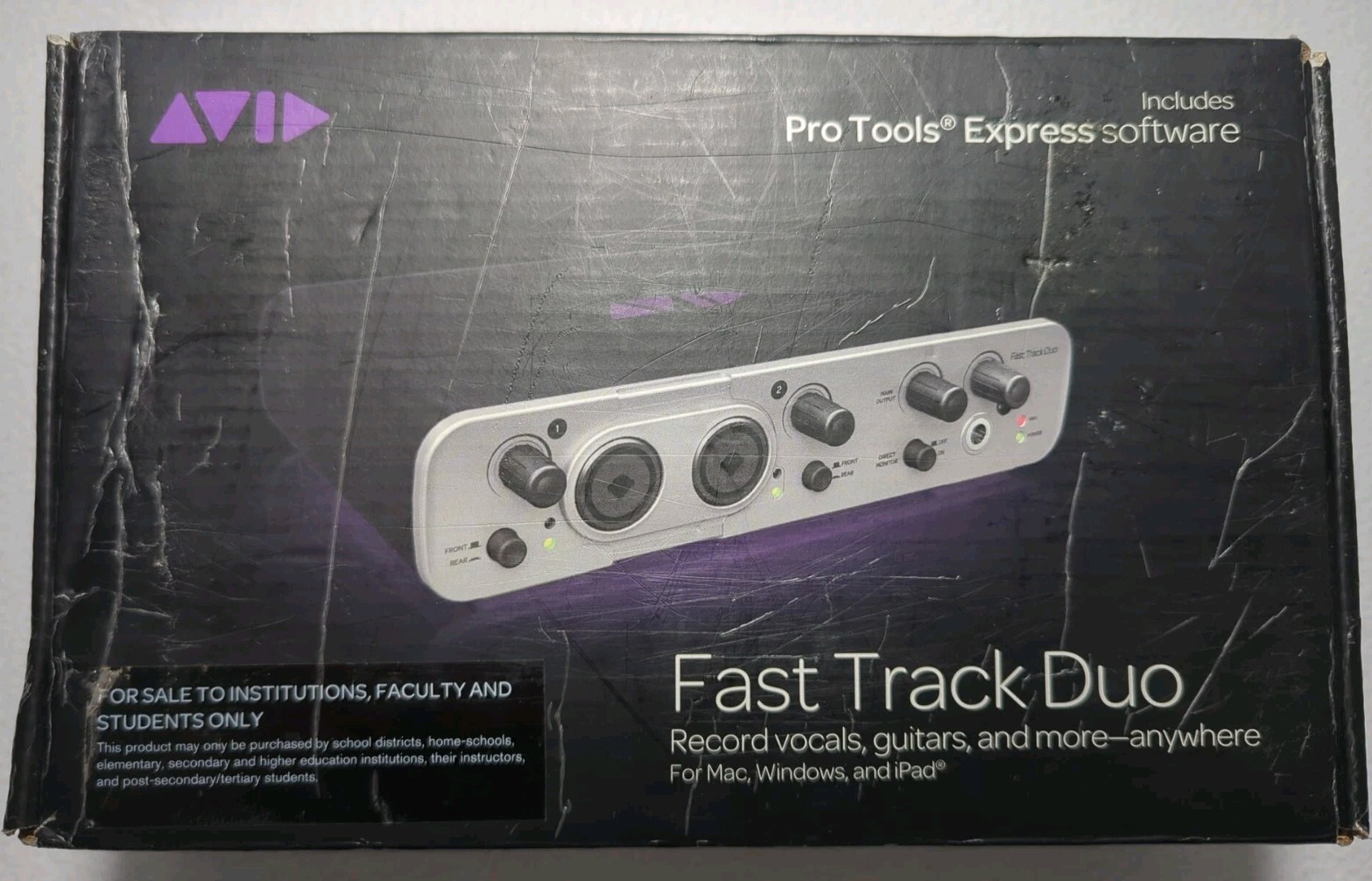 Avid Fast Track Duo - includes Pro Tools Express (for Mac, IPad & Windows)