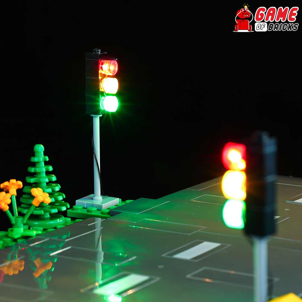 LED Light Kit for Road Plates - Compatible with LEGO® 60304 set
