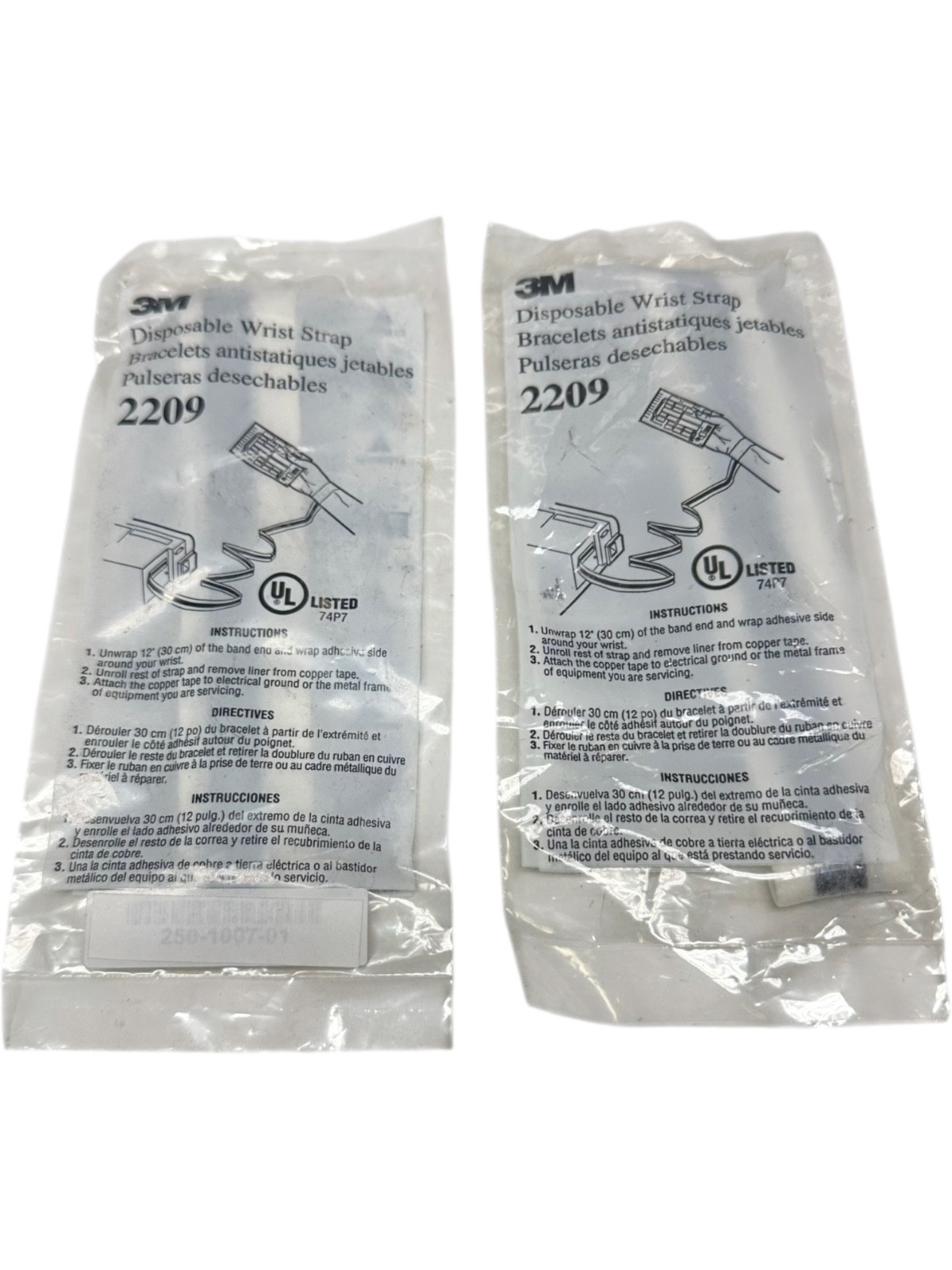 New 3M Disposable Wrist Strap 2209 (LOT OF 2) **SALE**