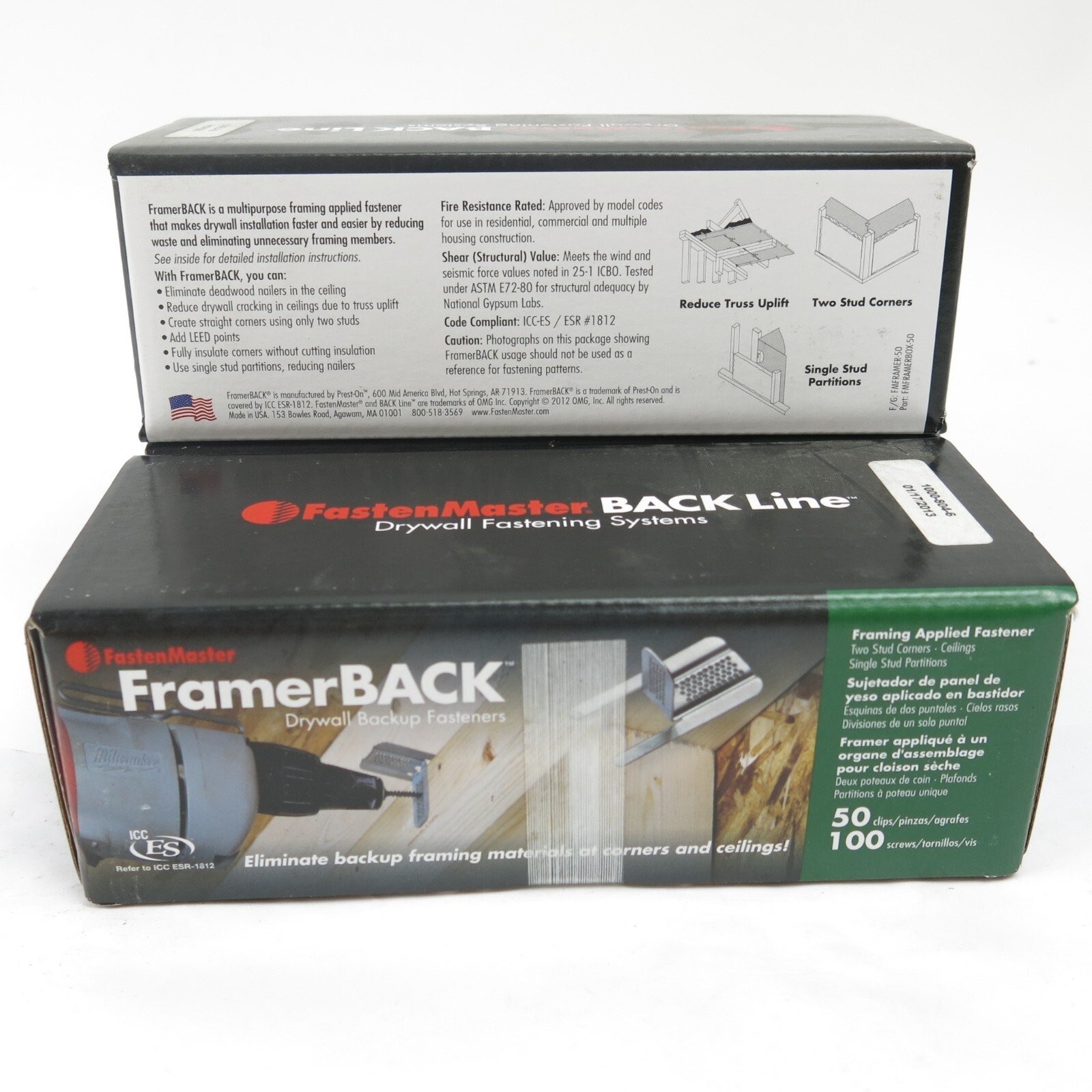 FastenMaster FramerBACK FMFRAMER-50 Drywall Backup Fastening System