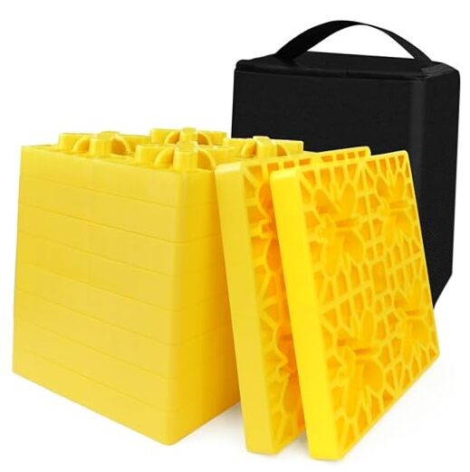 50955 High Visibility RV Leveling Blocks With Interlocking 8.5" x 8.5" x 1"