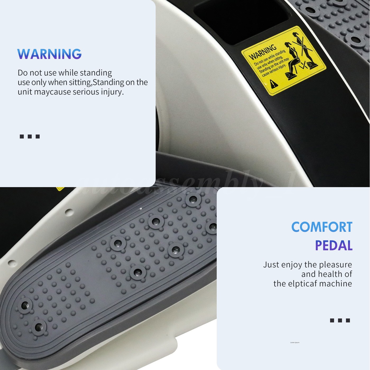 Ellipse Electric Elliptical Machine+LCD Under Desk Leg Exerciser Fully Assembled